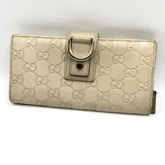 良品 GUCCI アビー L字ファスナー 長財布 シマ ホワイトグレー - メルカリ