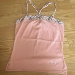 廃盤 バーバリー ブルーレーベル ノバチェック切替 キャミソール 38