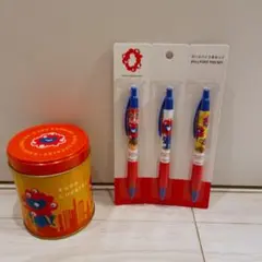 新品 大阪 万博 ミャクミャク クッキー 缶　ボールペンセット 3本 お土産