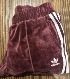 adidas originalsベロア ジョガーパンツ L バーガンディ