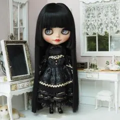 ネオブライス ウィッグ 姫バングストレートβBK 10インチ Blytheのサムネイル