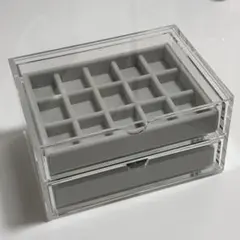無印良品 重なるアクリルケース2段引出 ベロアケース セット