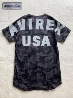 アヴィレックス　AVIREX USA 迷彩柄 Tシャツ　ワンピース　デカロゴ