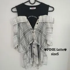 PINK-latte ピンクラテ トップス チェック柄 150 160 S