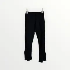 FILL THE BILL ブラックワッフルレギンス スリット入り