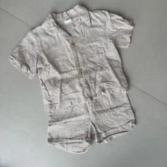 【6m】H&M ストライプシャツパンツ　セットアップ