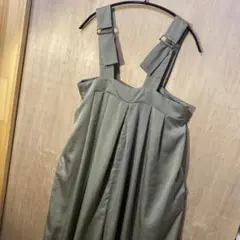 ノーブランドグリーンサロペット・オーバーオール