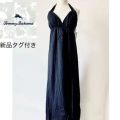 新品タグ付/ トミーバハマ ブラック ロングワンピース 定価14.080円