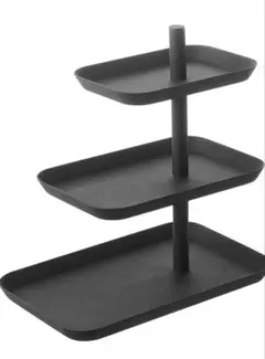 山崎実業 アクセサリー 3段トレータワー ブラック