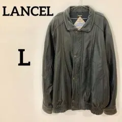 【LANCEL ランセル レザージャケット 本革 ブラック メンズL相当】のサムネイル