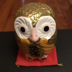 金運 フクロウ 置物 陶器製