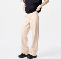 ユニクロ　ワイドストレートジーンズ　ピンク24