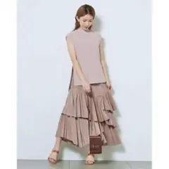 SNIDEL スナイデルニットベスト×ボリュームスカートSETワンピース