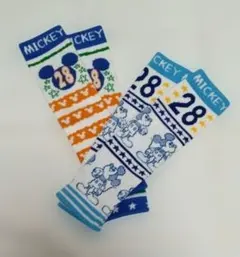 ミッキーマウス レッグウォーマー 2枚セット
