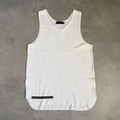 タンクトップ ラインロゴ ジム トレーニング 綿100%