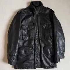 Schott レザーコート 42 フィールドコート ブラック