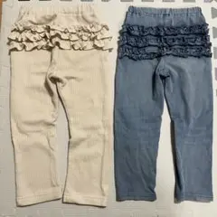 プティマイン　フリル付きボトムス2点セット 100cm