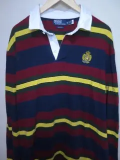 XXL POLO RALPH LAUREN ラガーシャツ クレスト ボーダー
