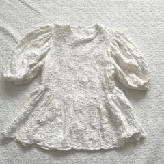 TSURU By MARIKO OIKAWA ペプラム トップス アイボリー - メルカリ