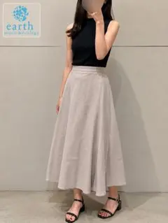 【未使用タグ付】earth music&ecologyフレンチリネン混スカートのサムネイル