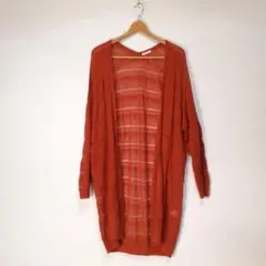 COLZA ニット ロングガーデ レース 透かし編み 羽織 重ね着 秋