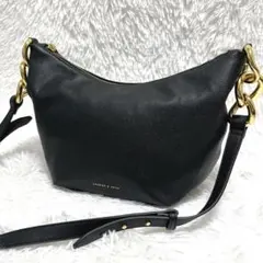 【美品】CHARLES & KEITH Cayce ケイシー ホーボーバッグ 黒