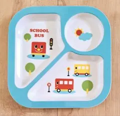 スクールバスデザイン子ども用プレート