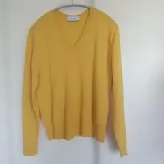 アダムエロペ　黄色　Vネック　セーター
