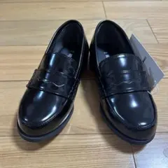 新品☆コムサイズム　黒　ベーシック　ローファー19㎝