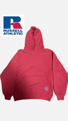 ど*ー様 ラッセル Russell 90s アメリカ製 赤 無地パーカー