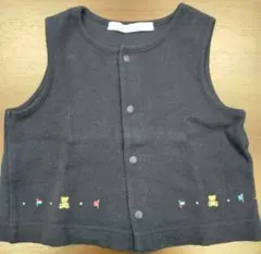 familiar ベビーベスト 70 紺色