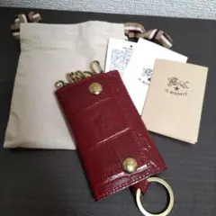 新品 イルビゾンテ 本革 6連 キーケース スマート 限定 クロコ レッド