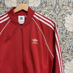 adidas レッド ジャージ　トラックジャケット　Lサイズ