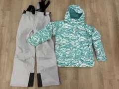 Lサイズ　スキーウェア 水色と白のパターン　Columbia コロンビア