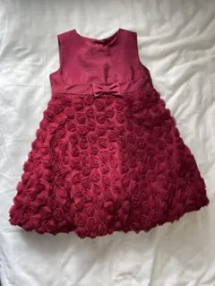 ベビー　ドレス　ワンピース　赤　80cm