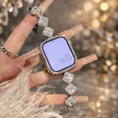 新品【Apple Watch】ジュエリー♡メタルバンド【シルバー】