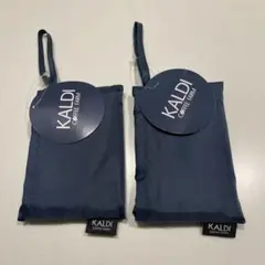☆未使用&タグ付き☆ KALDI オリジナルエコバッグ ブルー2枚セットのサムネイル