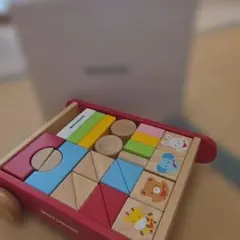 MIKI HOUSE 木製つみき 滑車ケースつき 知育玩具　箱つきのサムネイル