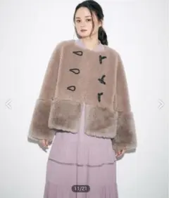 グレースコンチネンタル　diagram ノーカラーボアコート