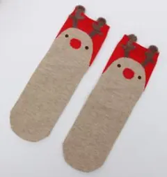 カラフル ソックス クリスマス くつ下 トナカイ プレゼント 冬 女性 可愛い