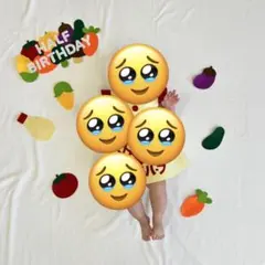 ハーフバースデー 撮影用セット　野菜ガーランド