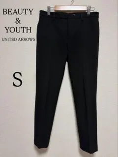 《BEAUTY&YOUTH ユナイテッドアローズ》タックテーパードパンツ黒 S