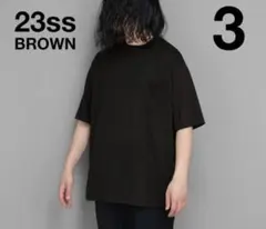 【新品未使用】COMOLI 23ss ウール天竺 半袖 brown ブラウン 3