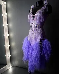 Chrisanne Haute Couture 紫 ラテンダンスドレス - メルカリ