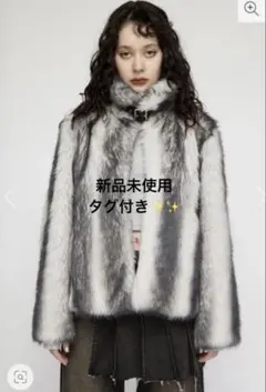 LAGUA GEM ファーコート POMPOM FAUX ファージャケット - メルカリ