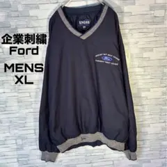【USA古着】ナイロンジャケットプルオーバーXL フォード切替素材ピステ企業モノ
