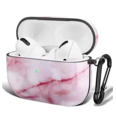 Airpods proケースカバー イヤホンカバー 保護ケース カラビナ ピンク