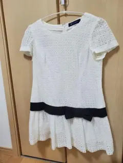 エムズグレイシー　2023年カタログ掲載　チュニック　刺繍　半袖　40 ホワイト エムズグレイシー 2023年カタログ掲載 チュニック 刺繍 半袖 40