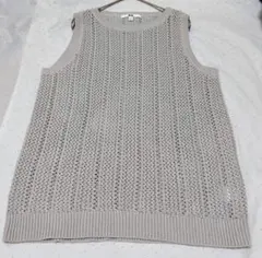 グレー ニット ノースリーブ M