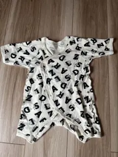 アルファベット動物プリント長袖ロンパース 50-60cm 2種セット